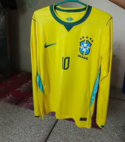 Brazil National Football Jersey Neymar Jr #10 (Long sleeve)