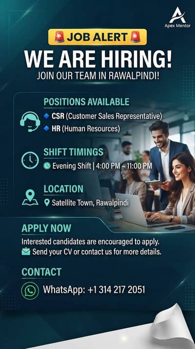Experienced CSR & HR required for online Academy