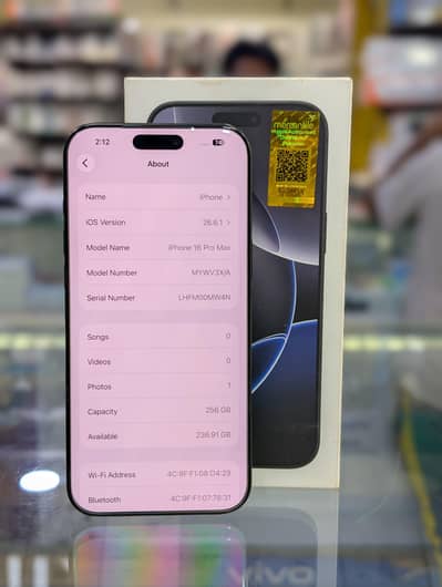 Apple iPhone 16 Pro Max PTA APPROVED