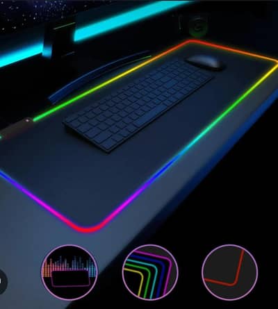 RGB luminous XL mouse Pad with multiple colours of lightning