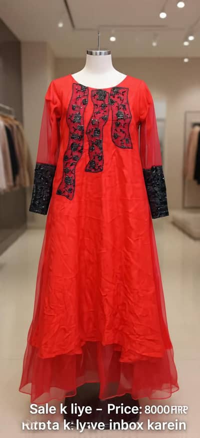 elegant red maxi