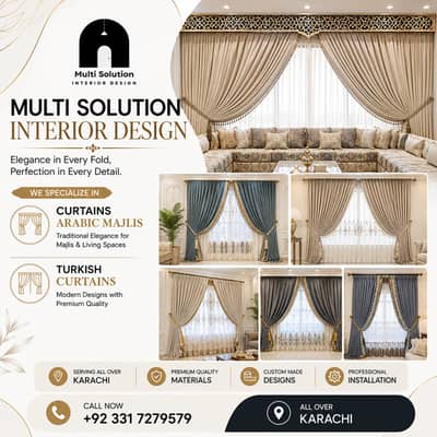 Curtains - PVC Curtains - Arabic Majlis - Curtains and Blinds