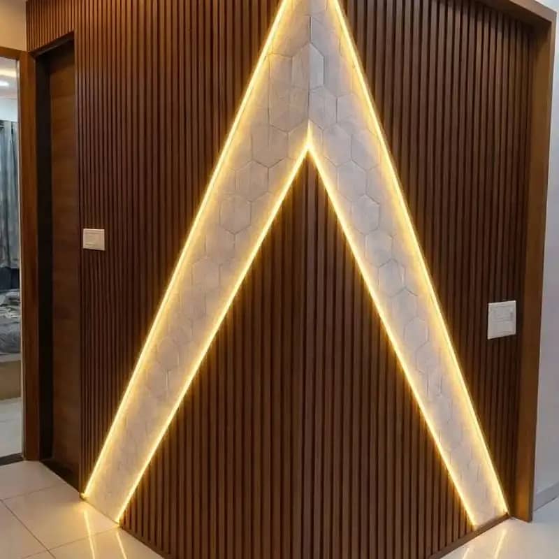 PVC wallpanel- Wpc wallpanel-Fluted wall panel-Solid panel-Media wall 3