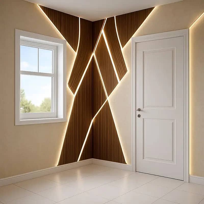 PVC wallpanel- Wpc wallpanel-Fluted wall panel-Solid panel-Media wall 4