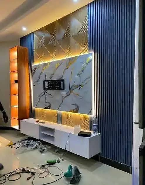 PVC wallpanel- Wpc wallpanel-Fluted wall panel-Solid panel-Media wall 6