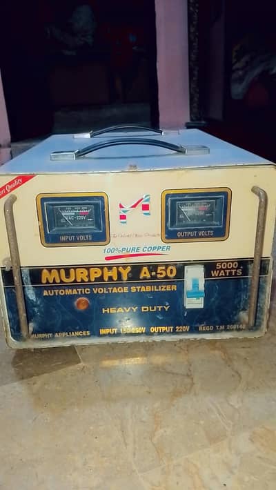 Murphy A-50 5000 Watts Automatic Voltage Stabilizer – Heavy Duty