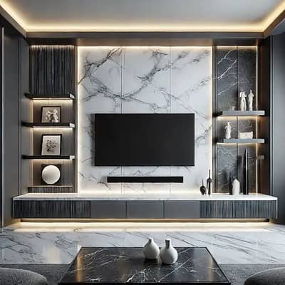 Wall paper - Media Wall - Pvc Panel - Kitchen - Bed - Blind - Wardrob