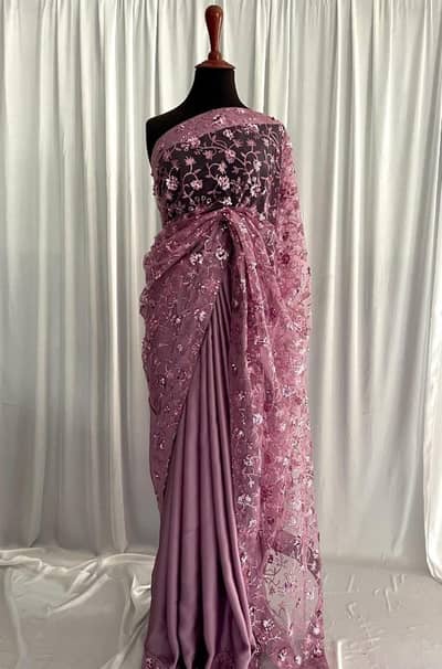 Brand New Nail Sequence Half & Half Saree | Ready to Wear