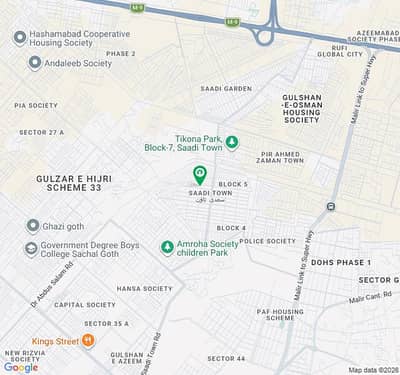 120 Square Yards Residential Plot Available For Sale In Saadi Garden - Block 2, Karachi
