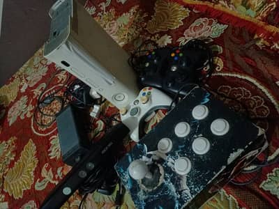 Xbox 360 Mega Bundle - 3 Controllers, Kinect, and Arcade Fight Stick