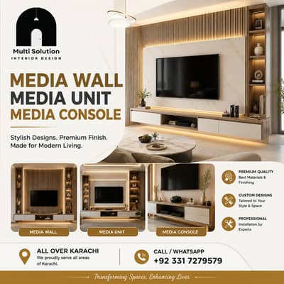 Media Wall - Console Units - LCD Console - Media Units - Wall Units