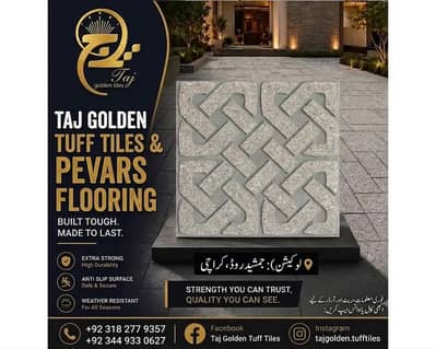 Taj Golden Flooring / Tuff Tiles Taj Golden Pavers For Sale / Karachi