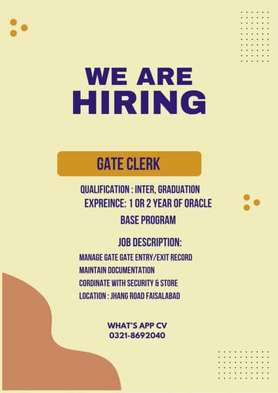 Gate Clerk