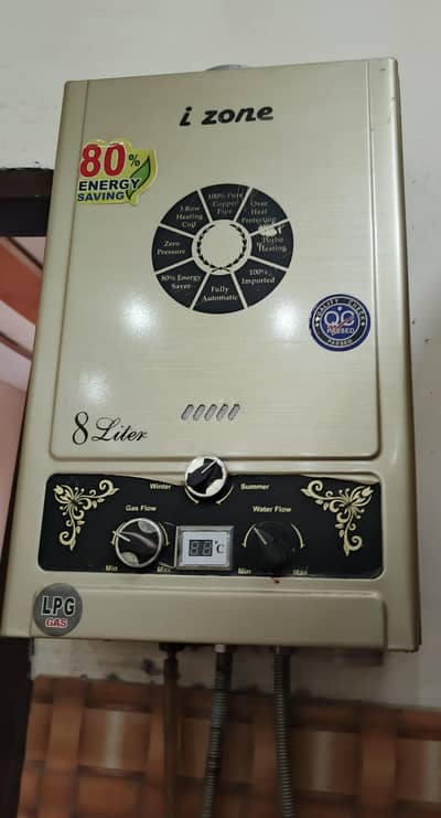izone 8 litter LPG Gas Geyser