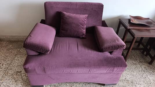 Original HABITT 5-Seater Sofa Set – Plum Fabric