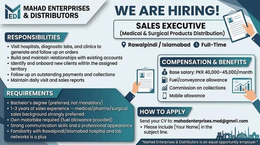 Sales executive position