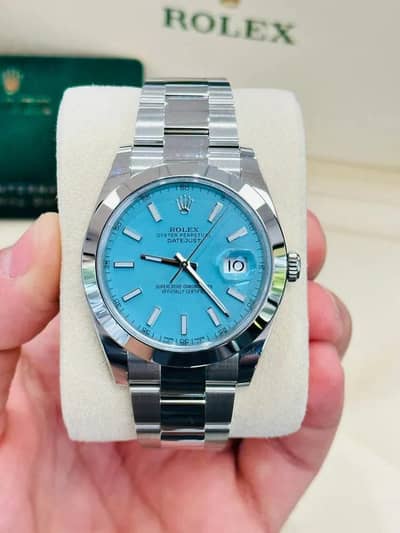 Premium Turquoise Blue Dial Stainless Steel Luxury Watch