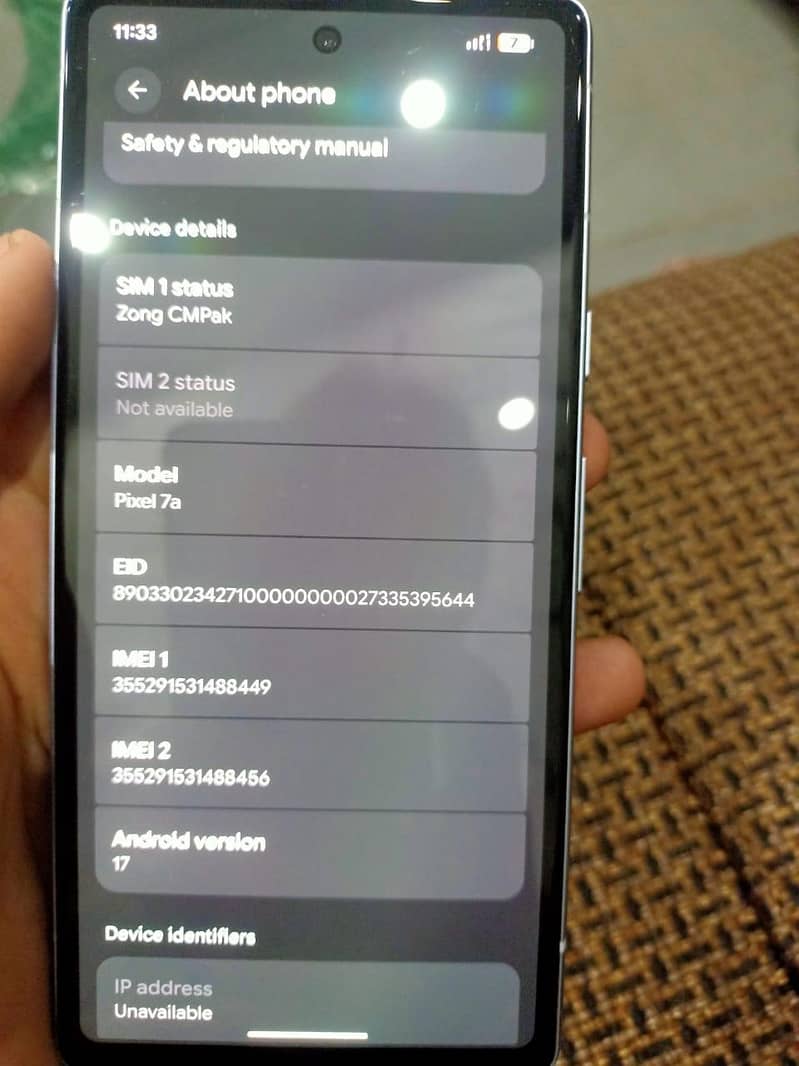 Google Pixel 7a 4