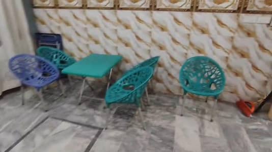 Plastic Chair and Table 3 set