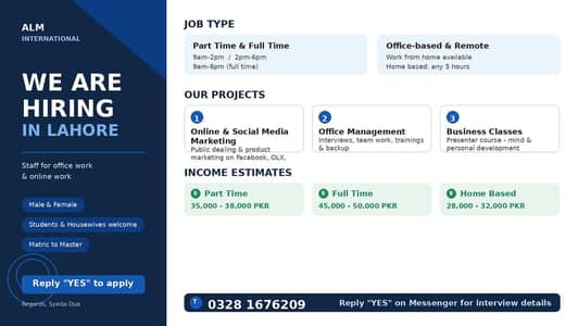 Earn with ALM!! Job opportunities Available