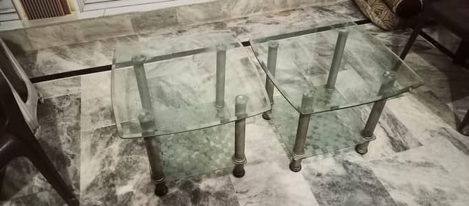 Two glass tables for home decor