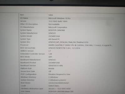 lenovo thinkpad i7 - 5gen
