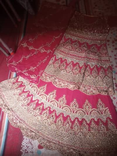 bridal lehenga rani pint  heavy embroidery