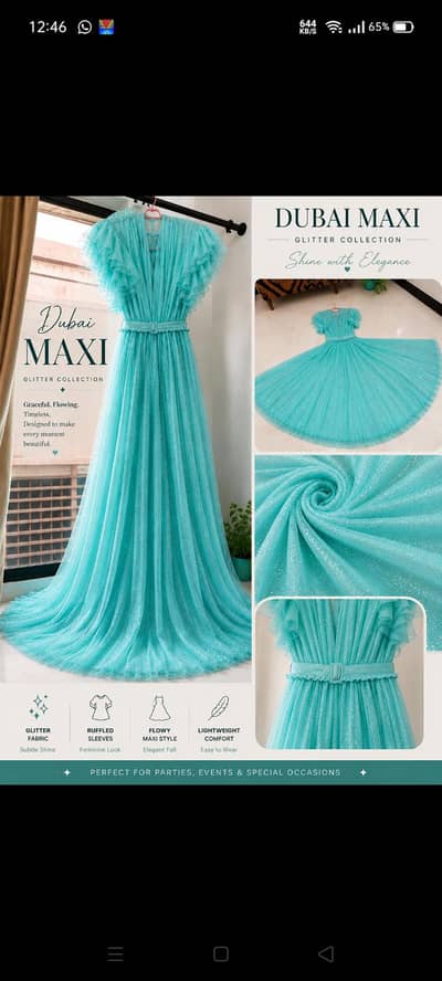 Dubai maxi  party wear