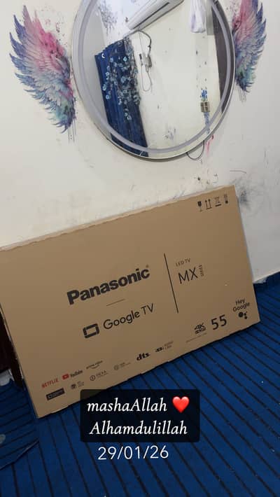 Panasonic 55 Inch 4K Google Smart LED TV – Like New, 8 Months Used