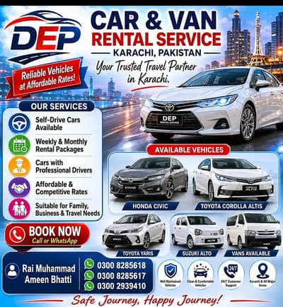 Rent A Car Self Drive/With Driver/Bulletproof B6/Rent A Car