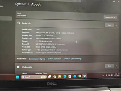 Dell 7300 Touch I5 8th