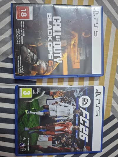 Call of Duty and FC26 – PS5 Disc for Sale