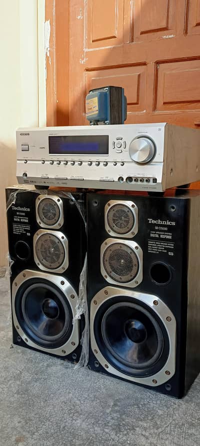 Technics SB-D5000 Speakers with Onkyo TX-SA604 Receiver