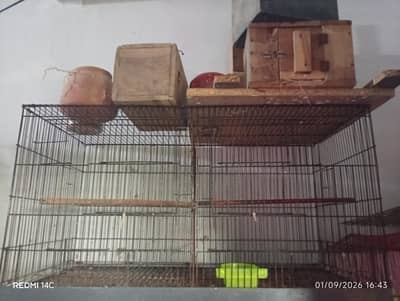 Heavy Iron Cage Portion Sale Ke Liye / 2 Compartments Setup