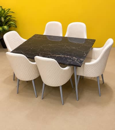6 seater dining table | wooden dining | restaurant furniture in Lahore
