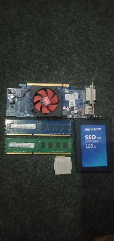 computer parts, SSD ram graphics card, cpu