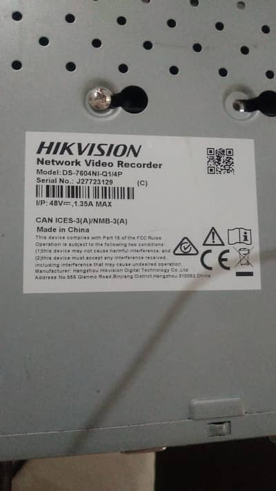 Hikvision imported from dubai used condition