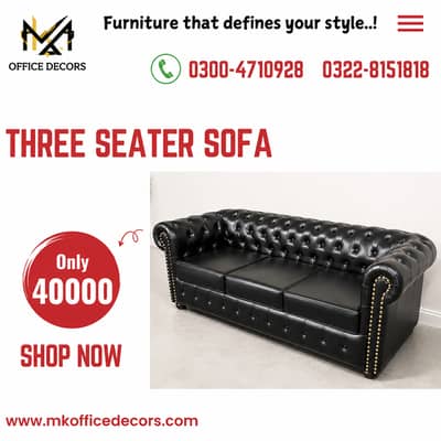 Three Seater Office Sofa | 3-seater Sofa | Office sofa | Sofa for Sale