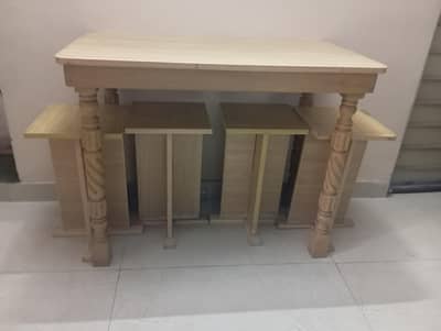 table with 4 stools
