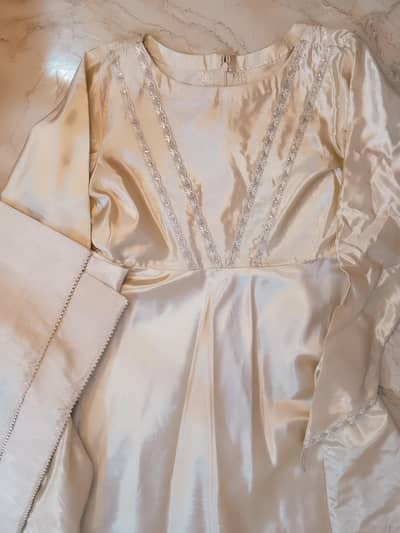brand new champagne new silk frok