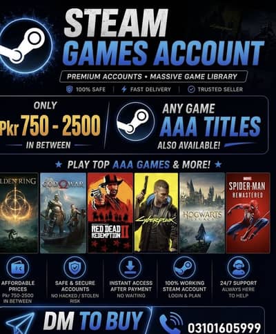 All steam  games for sale