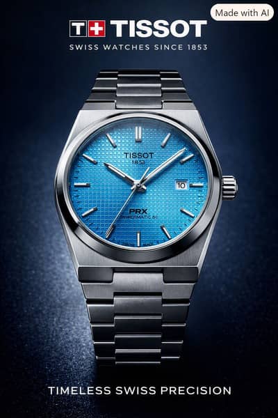 ⌚ Tissot PRX Powermatic 80 – Blue Dial Luxury Watch ⌚