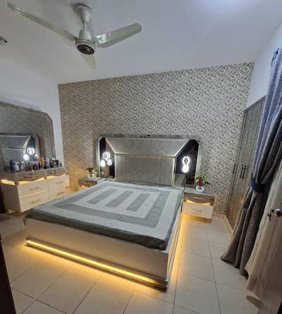 Luxury King Size Bed Set with Mattress | Bedside Tables & Dresser | 10