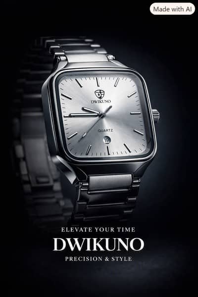 ⌚ DIVAKNO Silver Quartz Wristwatch ⌚