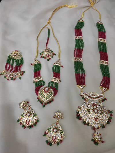 Indian Luxury Moti zercoon jewellery set