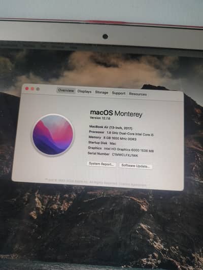 Air 2017/Core i5 /8GB RAM /128GB SSD/13-Inch /With Box