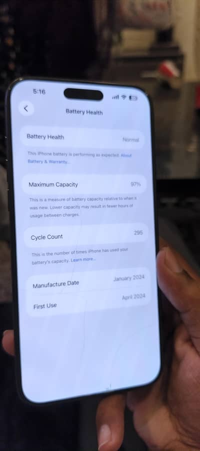 iphone 15 pro max 256 Btry health 97% all genuine