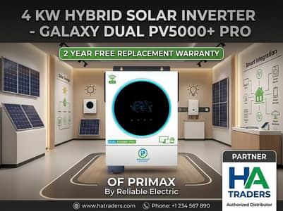 Primax 4KW Hybrid Solar Inverter (PV5000+ Pro) - HA TRADERS