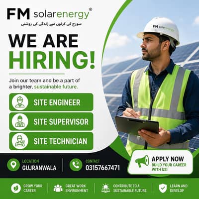 Site engineer Site supervisor site technician For solar installation