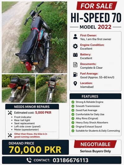 Hi-speed 2022 Motorcycles for sell